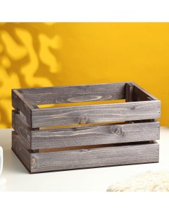 Кашпо ящик деревянный 30х20х14 5 см состаренный дуб Дарим красиво