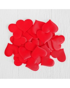 Сердечки декоративные набор 25 шт 5 см цвет красный Страна карнавалия