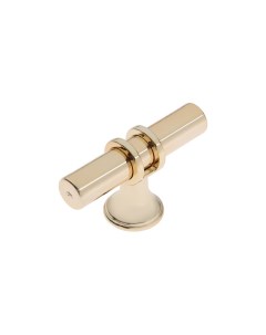 Ручка кнопка d 12 мм пластик цвет золото Cappio