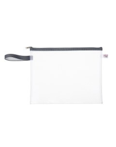 Папка конверт на молнии формат а4 с ручкой водоотталкивающая 350 мкр серый Nobrand