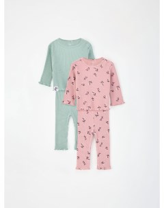 Трикотажная пижама с принтом для малышей 2 шт Sela