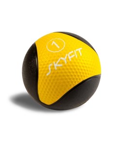 Медицинский мяч 1 кг SF MB1k черный желтый Skyfit
