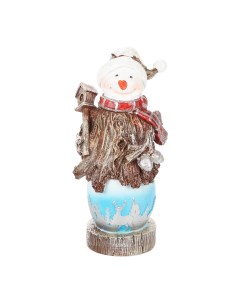 Декоративная новогодняя фигура Снеговик пугало со скворечником Тпк полиформ
