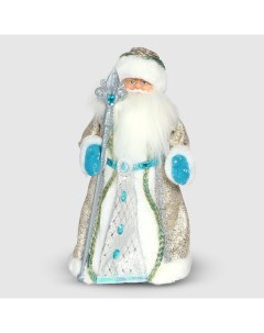 Дед мороз в белой шубе с мелодией 40 см Sote toys