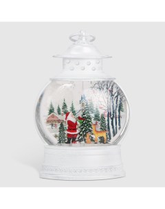 Фонарь со стеклянным шаром Дед Мороз LED Victory technology