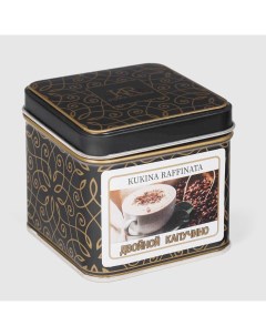 Свеча ароматическая в жестяной банке ванильный капучино Kukina raffinata