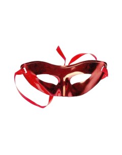 Полумаска очки глянцевая красная Кубера