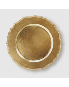 Тарелка под горячее Royal 33 см золото Mercury tableware