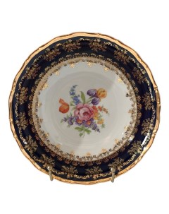 Блюдо мелкое Офелия Кобальтовый цветок 30 см Thun 1794