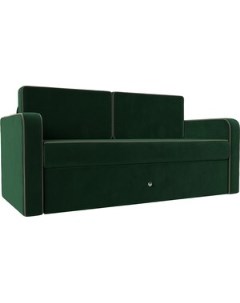 Детский диван трансформер Смарт велюр зеленый коричневый Лига диванов