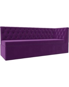 Кухонный диван Маркиз с углом микровельвет фиолетовый правый угол 112838 Лига диванов