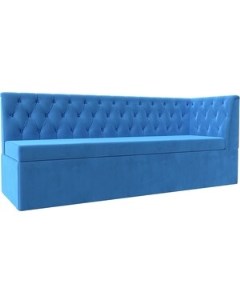 Кухонный диван Маркиз с углом велюр голубой правый угол 112825 Лига диванов