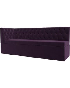 Кухонный диван Маркиз с углом велюр фиолетовый левый угол 112829L Лига диванов