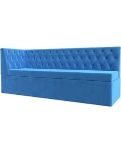 Кухонный диван Маркиз с углом велюр голубой левый угол 112825L Лига диванов