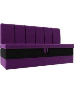 Кухонный диван Энигма микровельвет фиолетовый черный 112900 Лига диванов