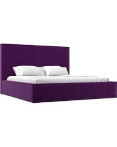 Интерьерная кровать Аура 160 микровельвет фиолетовый 113032 Лига диванов