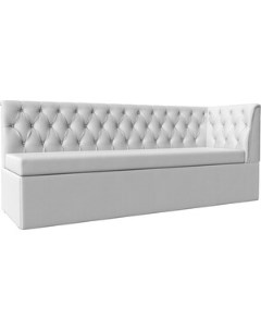 Кухонный диван Маркиз с углом экокожа белый правый угол 112846 Лига диванов