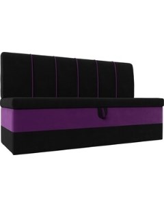 Кухонный диван Энигма микровельвет черный фиолетовый 112902 Лига диванов