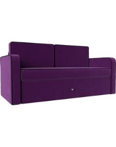 Детский диван трансформер Смарт микровельвет фиолетовый черный Лига диванов
