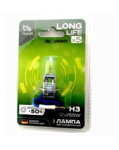 Лампа H3 12V 55W LongLife блистер 1шт MLH3LL1B Clearlight
