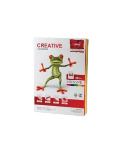 Бумага CREATIVE color А4 80 г м2 100 л 5 цв х20 л цветная интенсив БИpr 100r Креатив