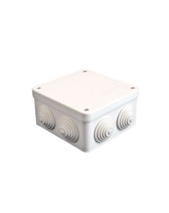 Коробка распределительная ОП 105х105х56мм IP54 7 выходов 4 гермоввода крышка на винтах бел Epplast 1 Электропромпласт