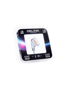 Шнур Delink SCART SCART 3 0м Grey D-link