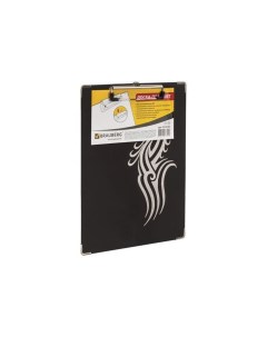Доска планшет Black Jack с прижимом А4 226х315 мм картон ламинированная бумага ЧЕРНАЯ 232236 Brauberg