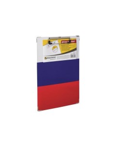 Доска планшет Flag с прижимом А4 226х315 мм российский флаг картон ламинированная бумага 232235 Brauberg