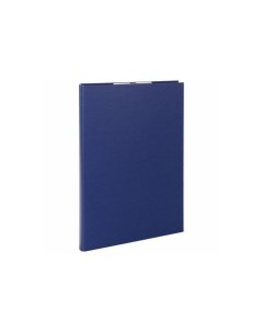 Папка планшет А4 230х314 мм с прижимом и крышкой картон бумвинил РОССИЯ синяя Staff