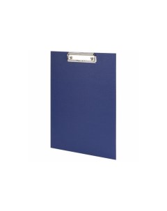 Доска планшет с прижимом А4 225х316 мм картон бумвинил РОССИЯ синяя 5 шт Staff