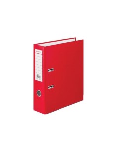 Папка регистратор с покрытием из ПВХ 80 мм с уголком красная удвоенный срок службы 227192 Brauberg