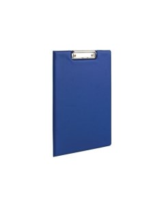 Папка планшет А4 340х240 мм с прижимом и крышкой картон ПВХ синяя 221489 Brauberg