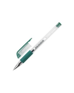 Ручка гелевая с грипом ЗЕЛЕНАЯ корпус прозрачный узел 0 5 мм линия письма 0 35 мм GP171 36 шт Staff