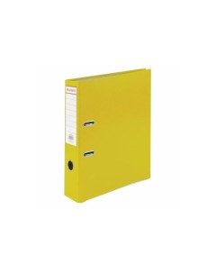 Папка регистратор покрытие пластик 75 мм ПРОЧНАЯ с уголком желтая 226599 Brauberg