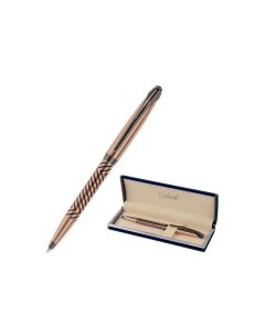 Ручка подарочная шариковая DECORO корпус розовое золото детали оружейный металл узел 0 7 мм синяя 14 Галант