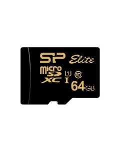 Карта памяти microSD 64GB Elite Gold microSDXC Class 10 UHS I U1 85Mb s Silicon power