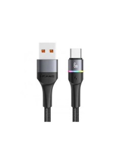 Дата Кабель US SJ536 U76 USB Type C 6A Fast Charging With Colorful Light 1 2m черный SJ536USB01 Usams