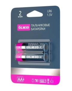 Батарейки AA LR06 2шт Olmio
