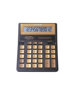 Калькулятор настольный SDC 888TIIGE 203х158мм 12 разрядов двойное питание ЗОЛОТОЙ Citizen