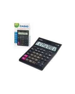 Калькулятор настольный GR 12 W 209х155 мм 12 разрядов двойное питание черный европодвес Casio
