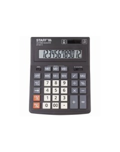 Калькулятор настольный PLUS STF 333 200x154мм 12 разрядов двойное питание 250415 Staff