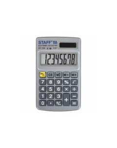 Калькулятор карманный метал STF 1008 103х62мм 8 разрядов двойное питание 250115 Staff
