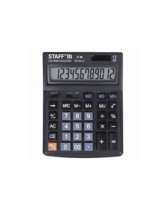 Калькулятор настольный STF 444 12 199x153мм 12 разрядов двойное питание 250303 Staff