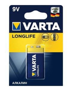 Батарейка Longlife 6LR6 9V 1шт Varta