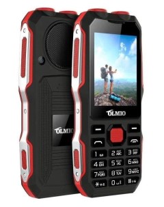 Мобильный телефон X02 черный красный Olmio