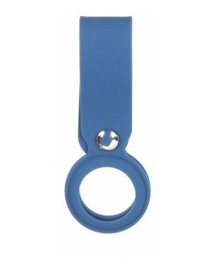 Чехол подвеска для Apple AirTag силикон голубой Hoco