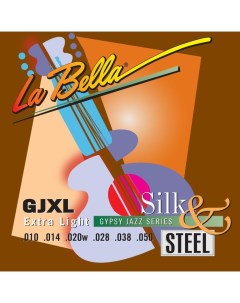 Струны LaBella GJXL LE Gypsy Jazz Silk Steel Extra Light 10 50 для акустической гитары La bella