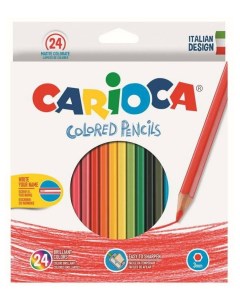 Карандаши цветные Hexagonal 24 цвета 40381 6 шт в уп ке Carioca