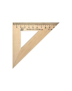 Треугольник деревянный угол 45 11 см УЧД С138 25 шт No name